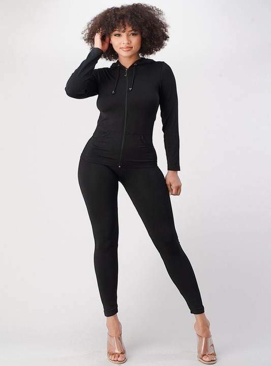 Midnight Onyx Two Piece Legging Set