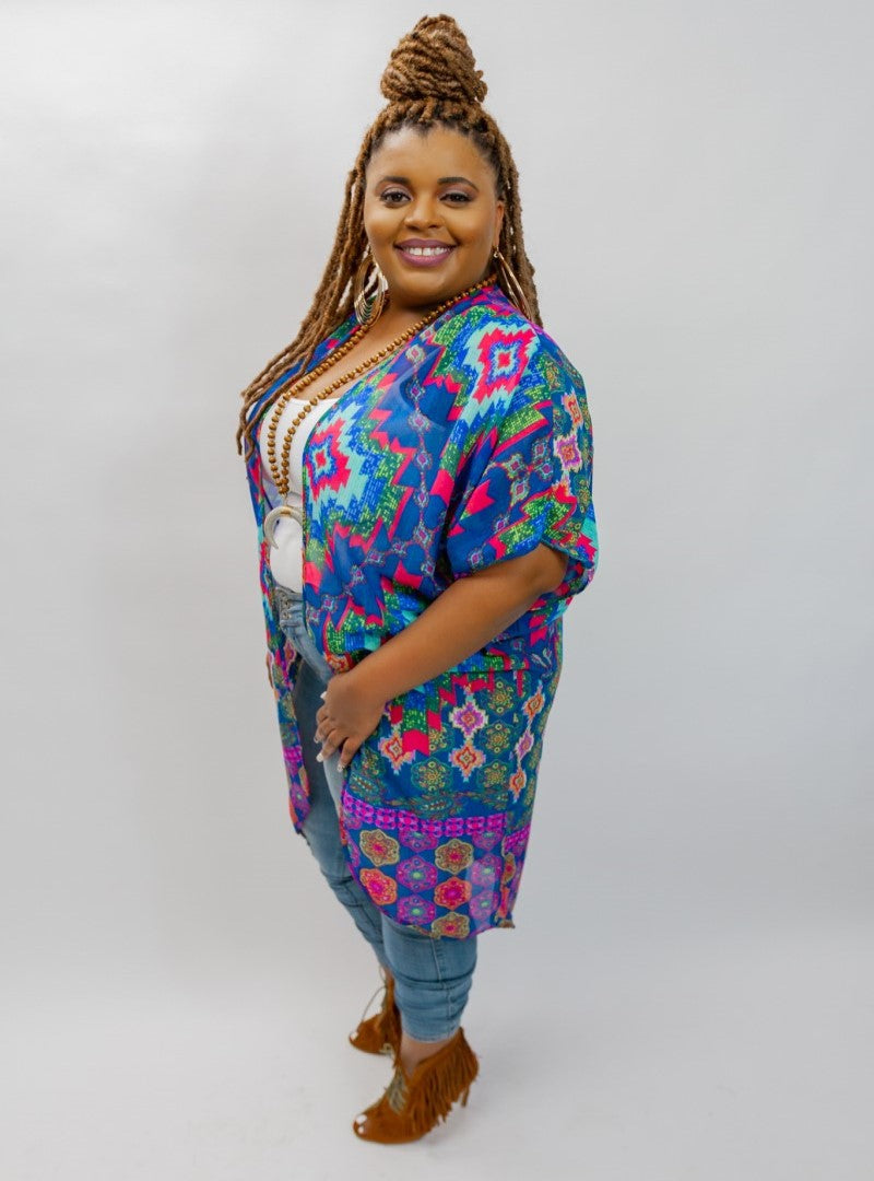 Plus size sales kimono vest