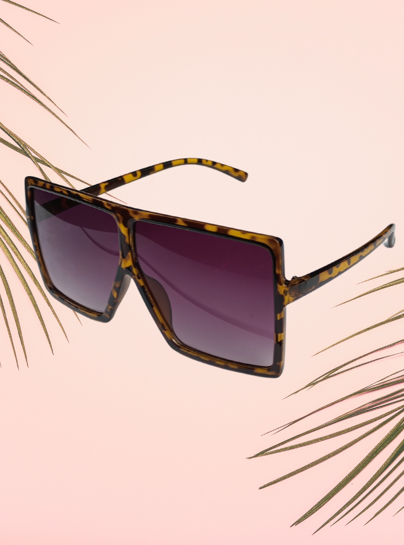 Sunglasses, Tortoise Frame with Black Lens