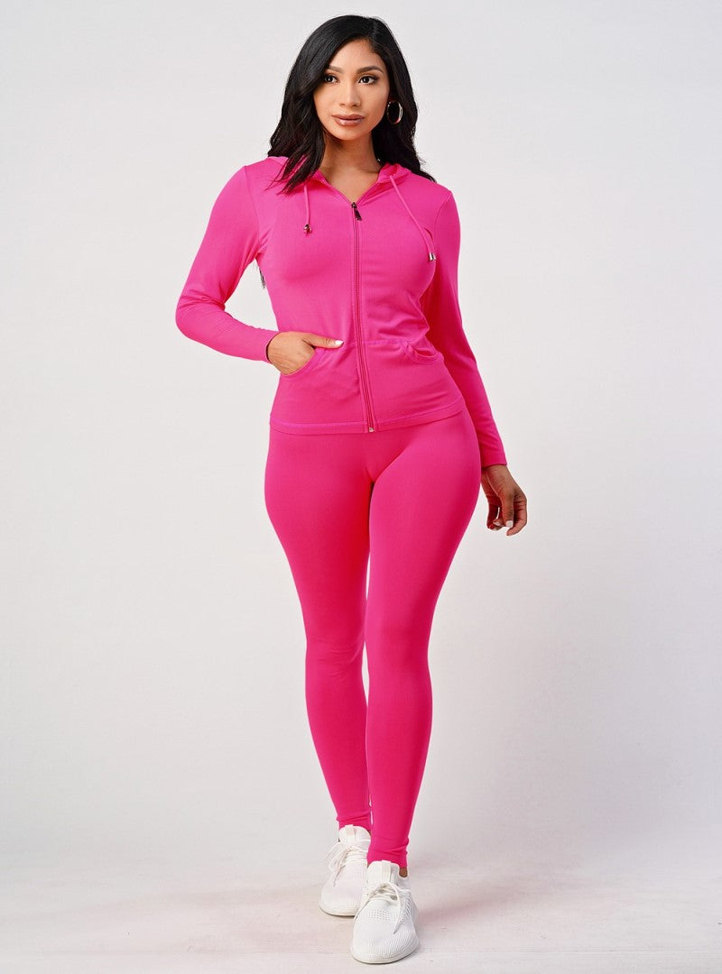 Persian Pink Two Piece Legging Set