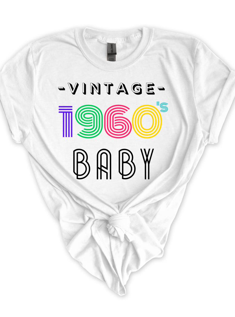 Vintage 1960's Baby Tee | White