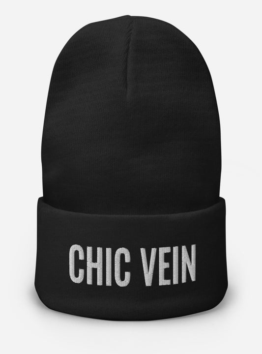Chic Vein Embroidered Beanie