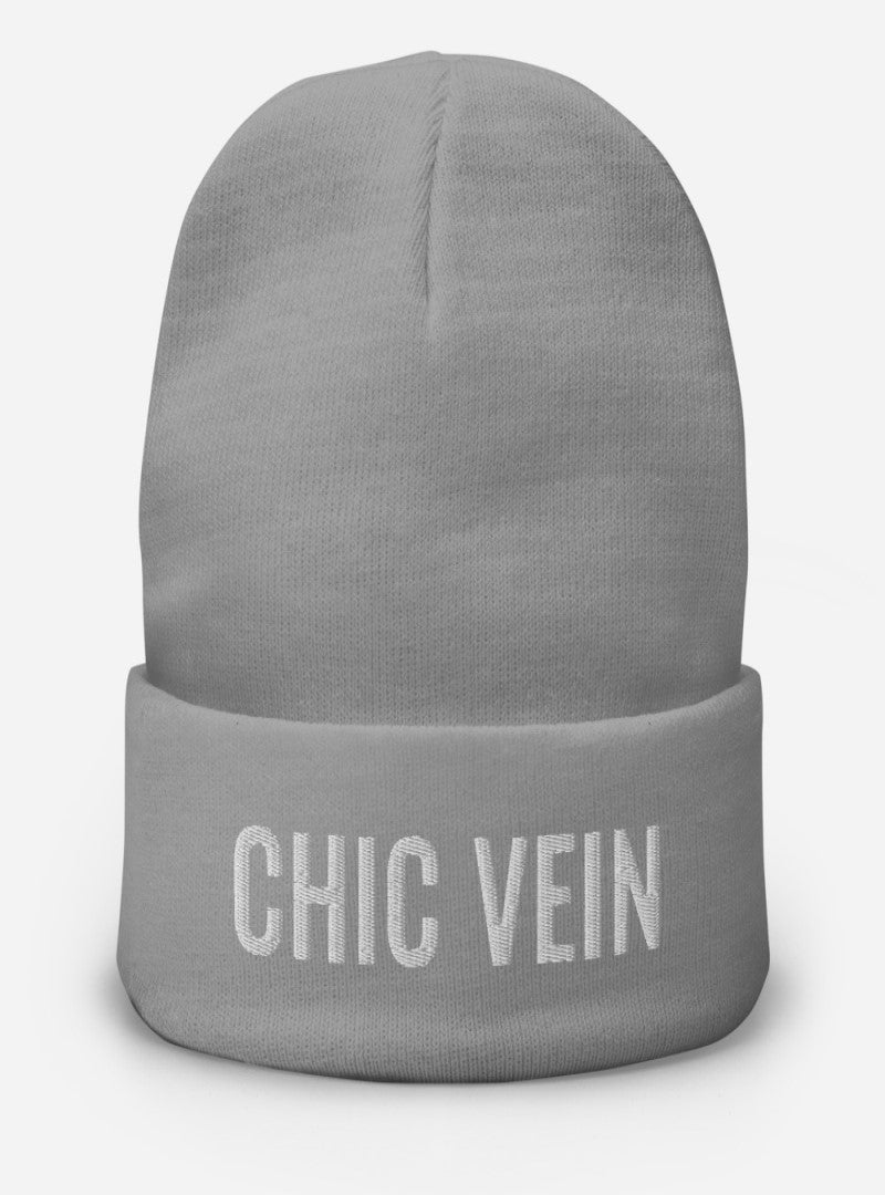 Chic Vein Embroidered Beanie