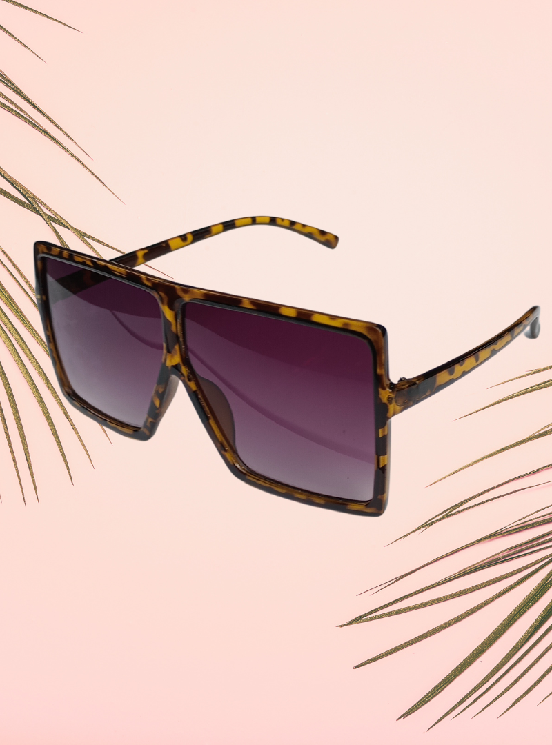 Sunglasses, Tortoise  Frame with Black Lens