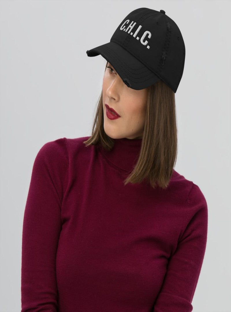 Expand your headwear collection with this fashionably distressed hat. With a slightly distressed brim and crown fabric, it’ll add just the right amount of edge to your look. For a quick and easy outfit pair it with slacks, your favorite jeans, and a sports tee.